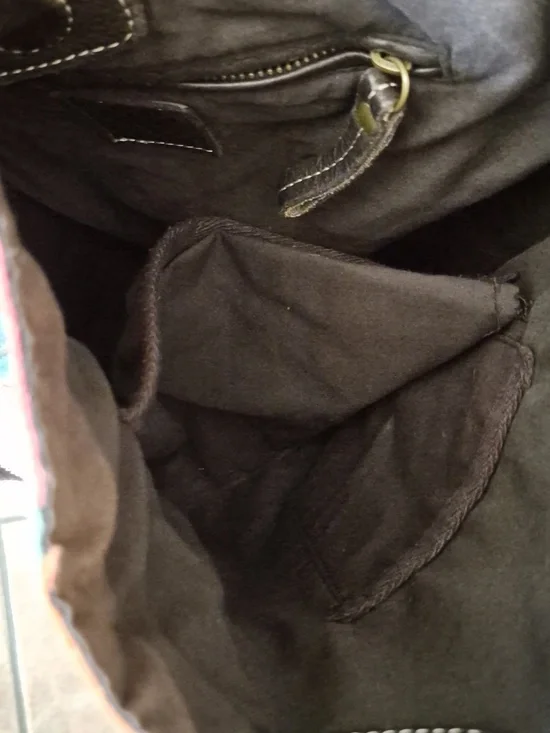 Lucky Brand Multi-Color Suede Sunrise Patchwork Shoulder Bag - Picture 8 of 9